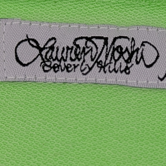 Lauren Moshi NWOT Neon Green Tennis Hoodie Front Zip Size Small - Picture 7 of 7